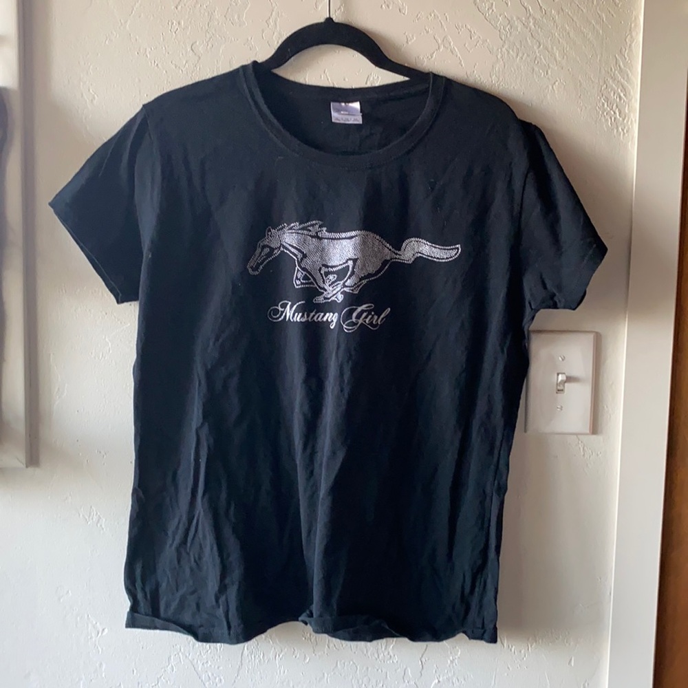 mustang girl bedazzled shirt